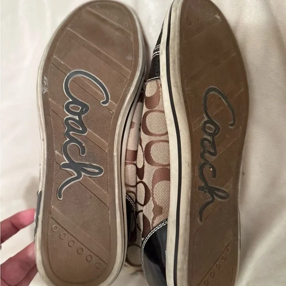 Coach Signature Brown high top Sneakers - Picture 3 of 4